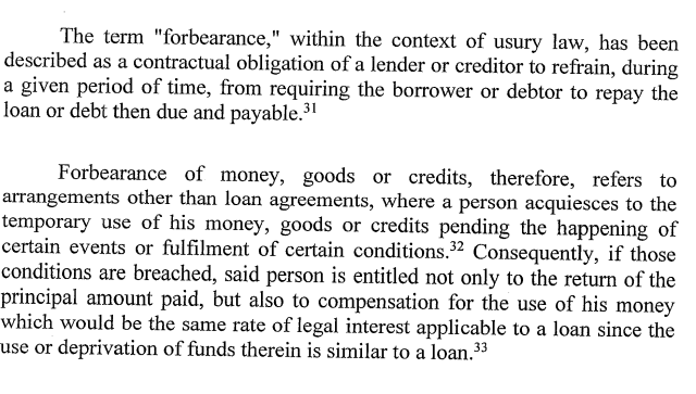 CASTILLO-FORBEARANCE